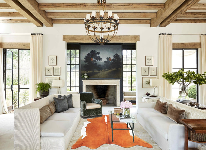 Hereford XX-Large Brazilian Cowhide Rug 7'9"H x 7'4"W #B3542 by Hudson Hides