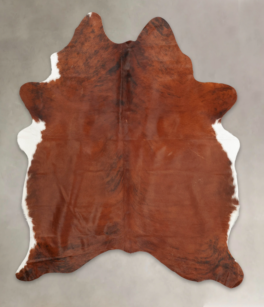 Medium Brindle X-Large Brazilian Cowhide Rug 7'8"H x 6'2"W #B3603 by Hudson Hides