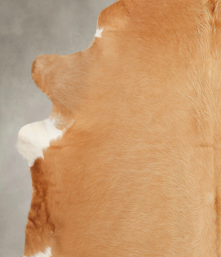 Beige XX-Large Brazilian Cowhide Rug 7'6"H x 7'0"W #B3656 by Hudson Hides