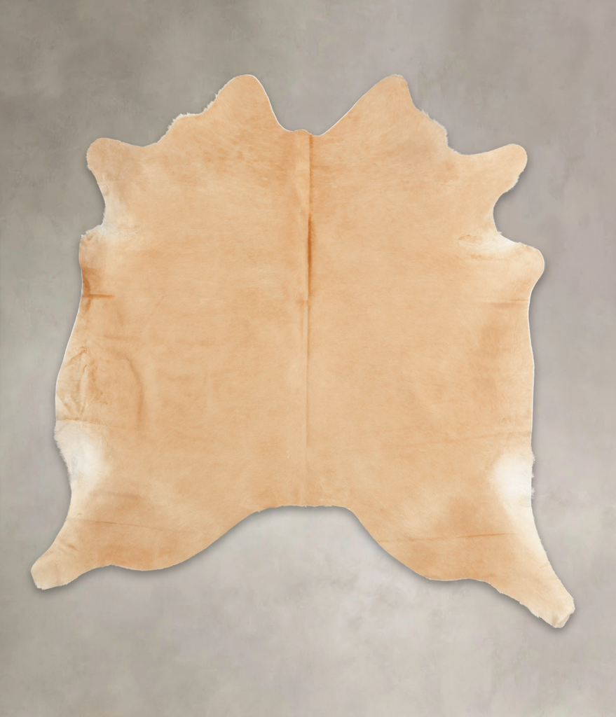 Beige X-Large Brazilian Cowhide Rug 6'11"H x 6'8"W #B3660 by Hudson Hides
