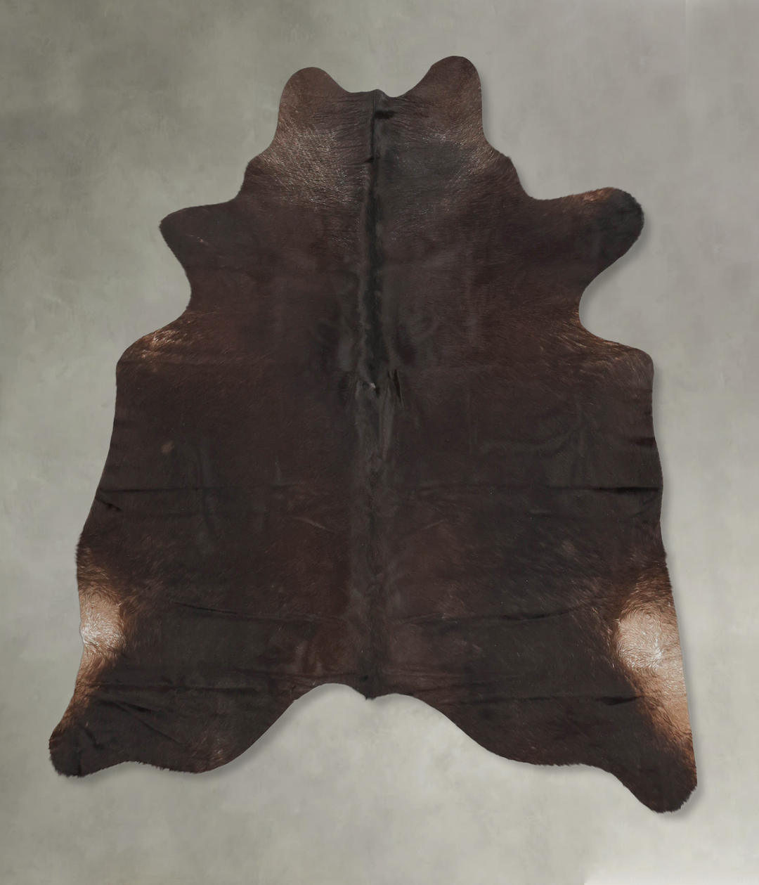 Chocolate Large Brazilian Cowhide Rug 6'6"H x 5'10"W #B3667 by Hudson 