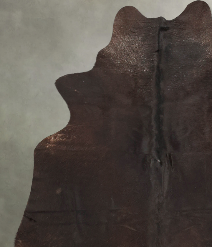 Chocolate Large Brazilian Cowhide Rug 6'6"H x 5'10"W #B3667 by Hudson Hides