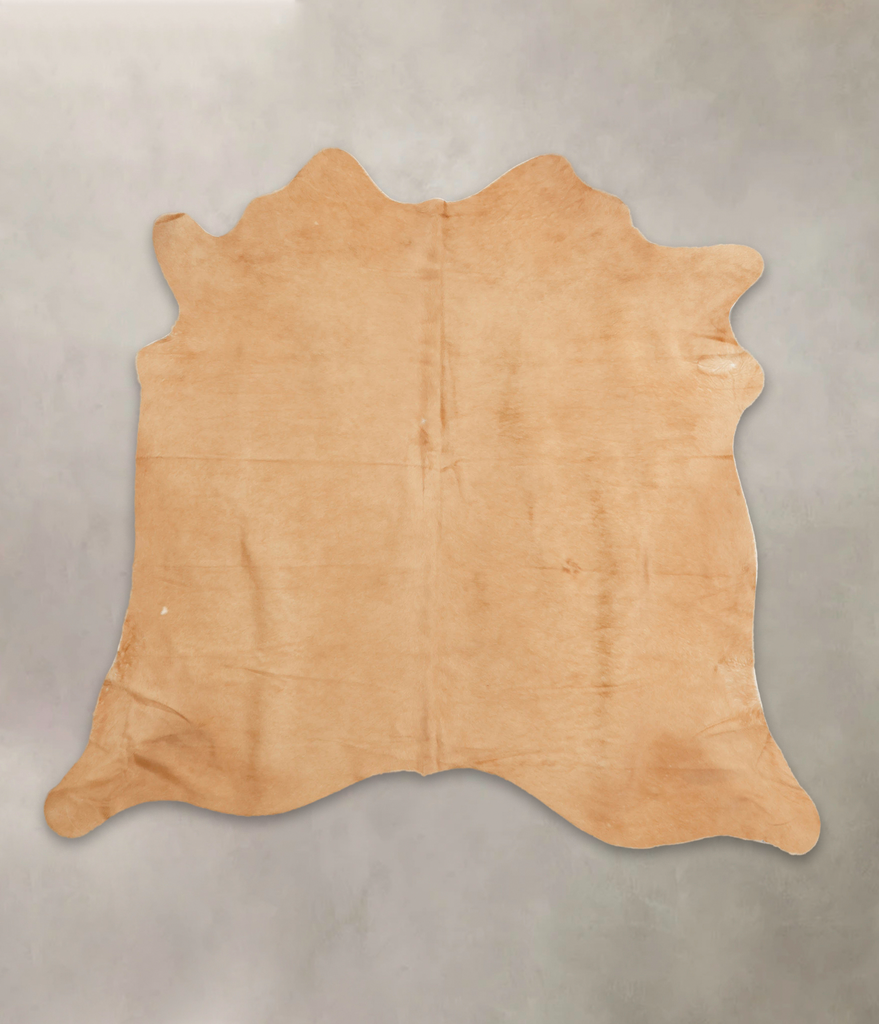 Beige X-Large Brazilian Cowhide Rug 6'3"H x 6'9"W #B3668 by Hudson Hides