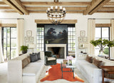 Brown and White Regular X-Large Brazilian Cowhide Rug 6'6"H x 6'3"W #B3684 by Hudson Hides