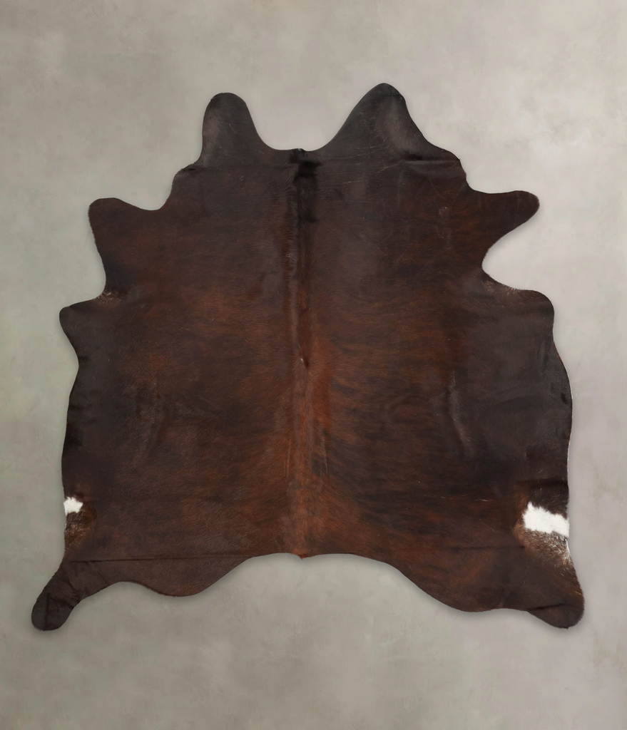Dark Brindle X-Large Brazilian Cowhide Rug 6'10"H x 6'9"W #B3707 by Hudson Hides