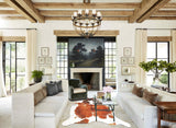 Brown and White X-Large Brazilian Cowhide Rug 7'3"H x 6'5"W #B3840 by Hudson Hides