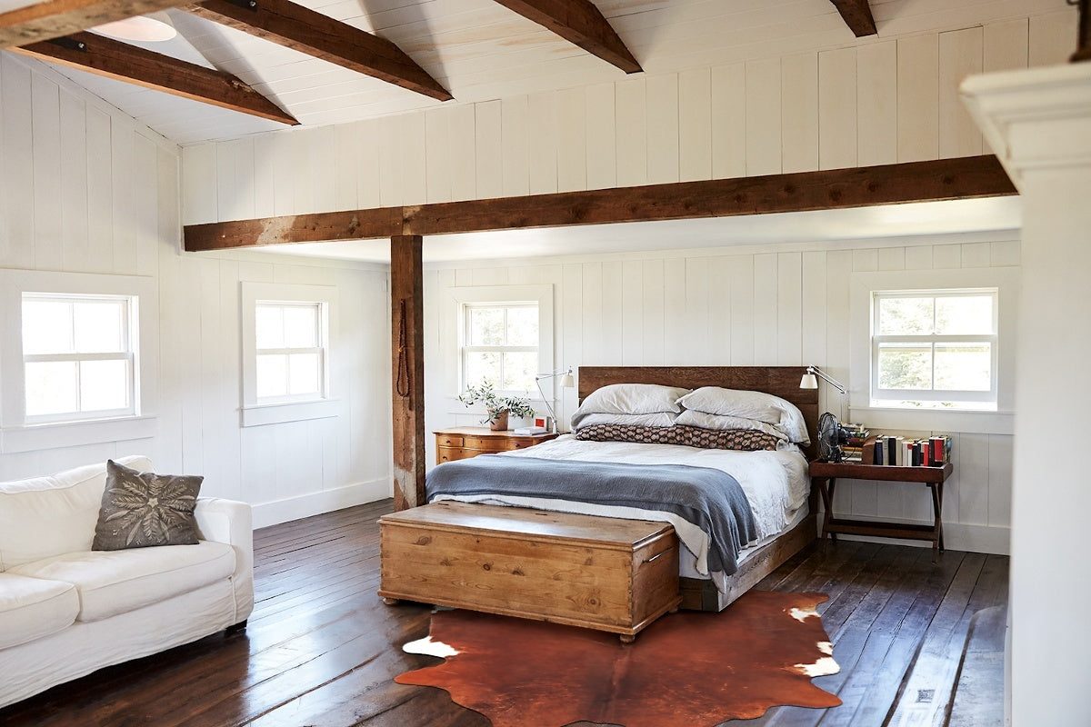 Brown and White Regular Cowhide Rug #B3867