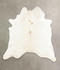 Ivory with Beige XX-Large Brazilian Cowhide Rug 7'10
