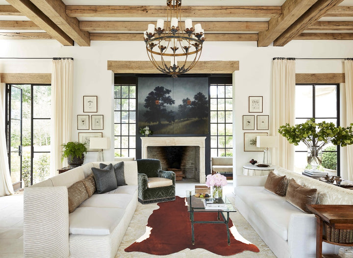 Hereford X-Large Brazilian Cowhide Rug 6'11"H x 6'7"W #B3930 by Hudson Hides