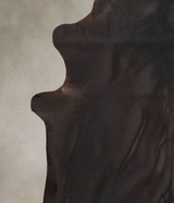 Solid Black XX-Large Brazilian Cowhide Rug 7'9"H x 6'9"W #B3966 by Hudson Hides