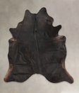 Solid Black XX-Large Brazilian Cowhide Rug 7'8"H x 6'11"W #B3970 by Hudson Hides