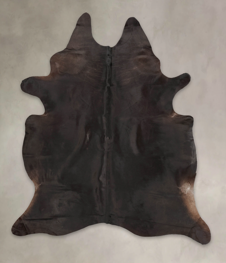 Solid Black XX-Large Brazilian Cowhide Rug 7'10"H x 6'7"W #B3991 by Hudson Hides