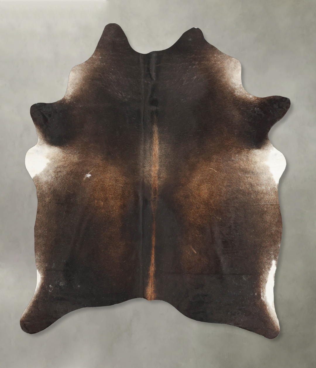 Chocolate Large Brazilian Cowhide Rug 6'4"H x 5'7"W #B4095 by Hudson H