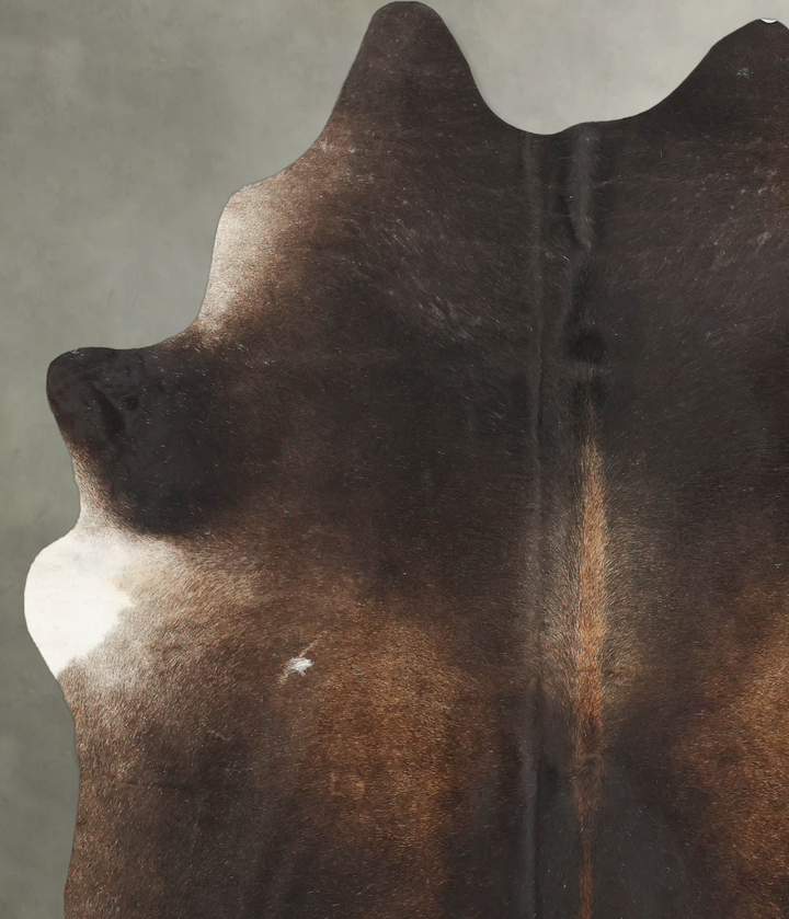 Chocolate Large Brazilian Cowhide Rug 6'4"H x 5'7"W #B4095 by Hudson Hides