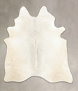 Ivory with Beige X-Large Brazilian Cowhide Rug 6'10"H x 6'0"W #B4221 by Hudson Hides