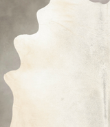 Ivory with Beige X-Large Brazilian Cowhide Rug 6'10"H x 6'0"W #B4221 by Hudson Hides