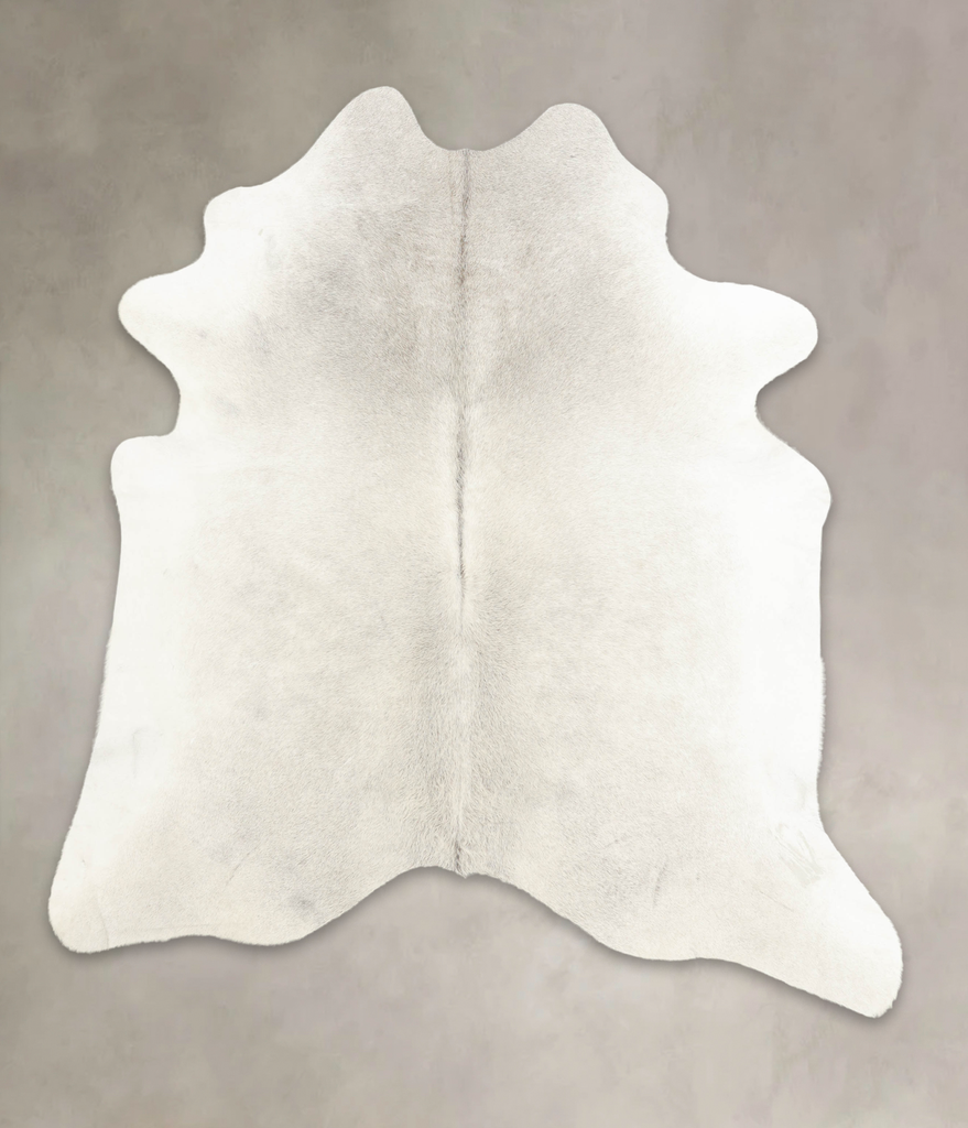 Light Grey X-Large Brazilian Cowhide Rug 6'10"H x 6'1"W #B4222 by Hudson Hides