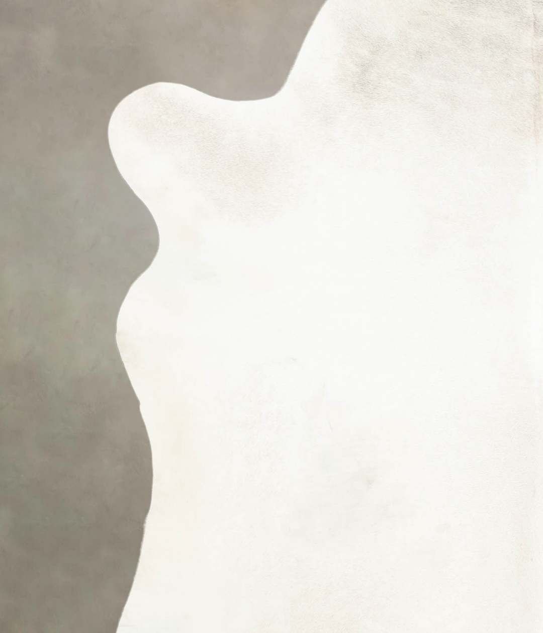 Ivory with Beige X-Large Brazilian Cowhide Rug 6'10"H x 6'6"W #B4325 b