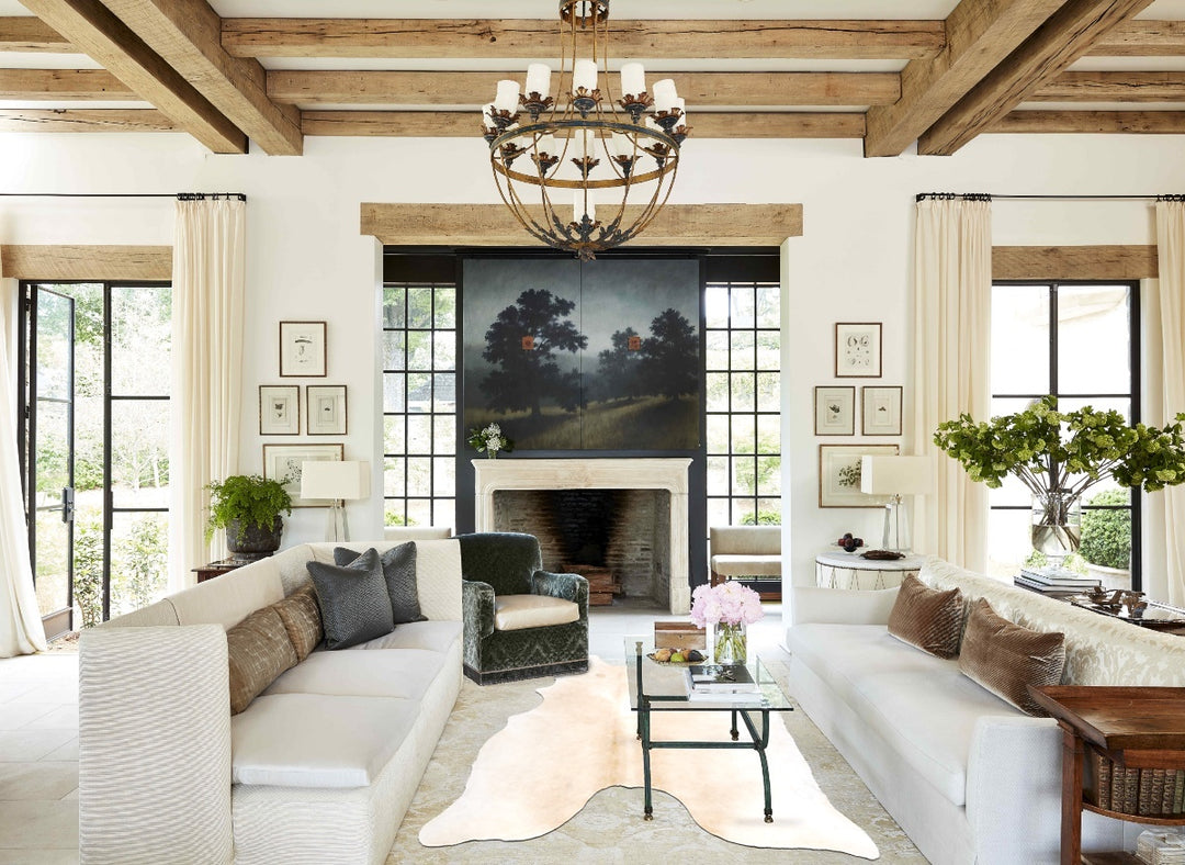 Palomino X-Large Brazilian Cowhide Rug 7'5"H x 6'3"W #B4384 by Hudson 