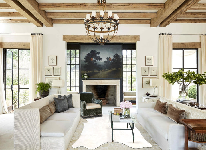 Light Grey XX-Large Brazilian Cowhide Rug 7'11"H x 6'7"W #B4498 by Hudson Hides