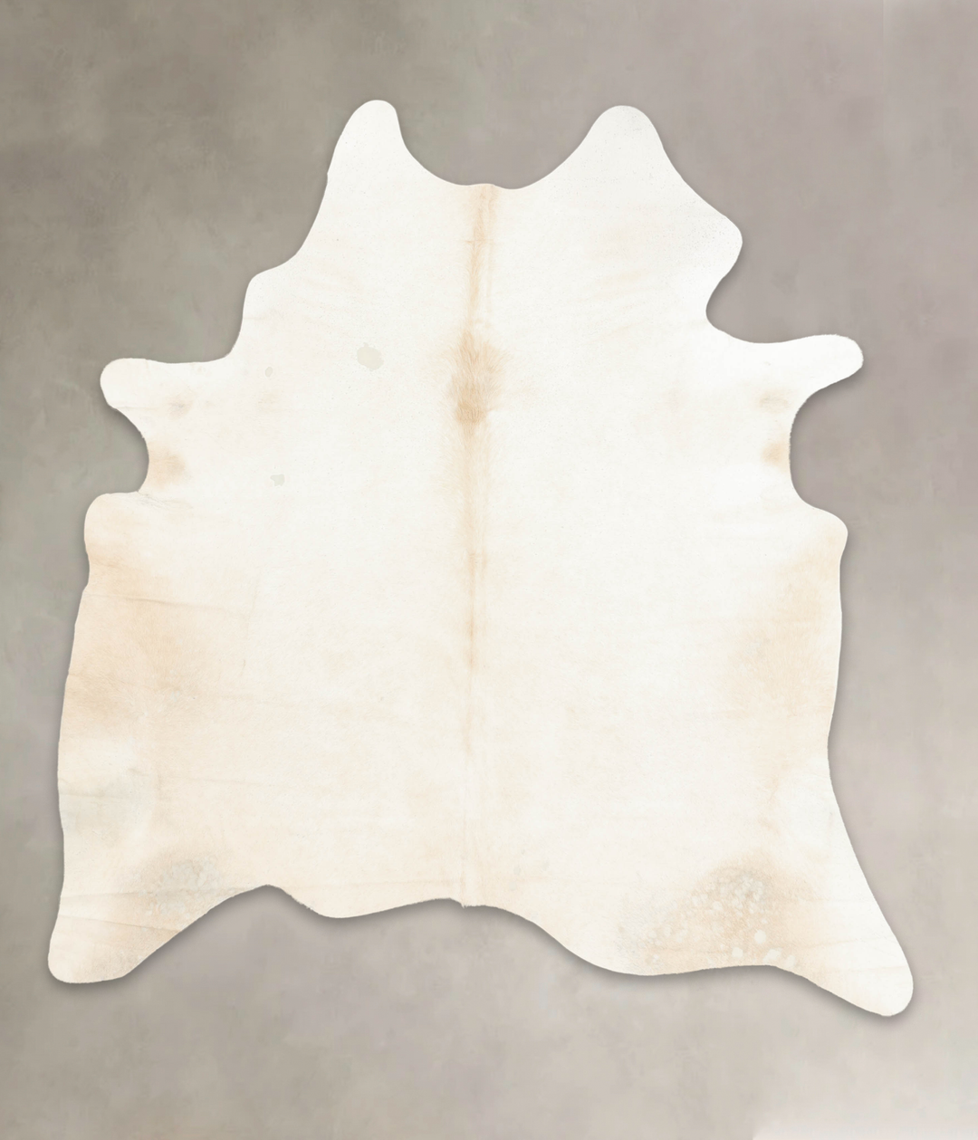 Ivory with Beige X-Large Brazilian Cowhide Rug 7'3"H x 6'8"W #B4545 by