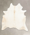 Ivory with Beige X-Large Brazilian Cowhide Rug 7'3