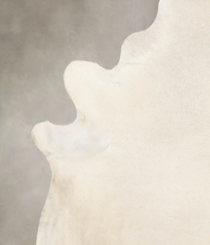 Ivory with Beige XX-Large Brazilian Cowhide Rug 8'9"H x 7'1"W #B4553 by Hudson Hides