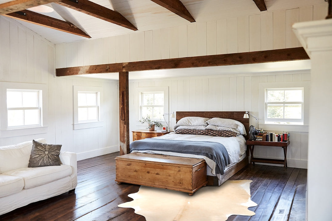 Palomino X-Large Brazilian Cowhide Rug 7'2"H x 6'6"W #B4593 by Hudson 