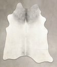 Medium Grey XX-Large Brazilian Cowhide Rug 7'10"H x 6'4"W #B4598 by Hudson Hides