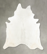 Ivory with Beige XX-Large Brazilian Cowhide Rug 8'2"H x 7'2"W #B4656 by Hudson Hides