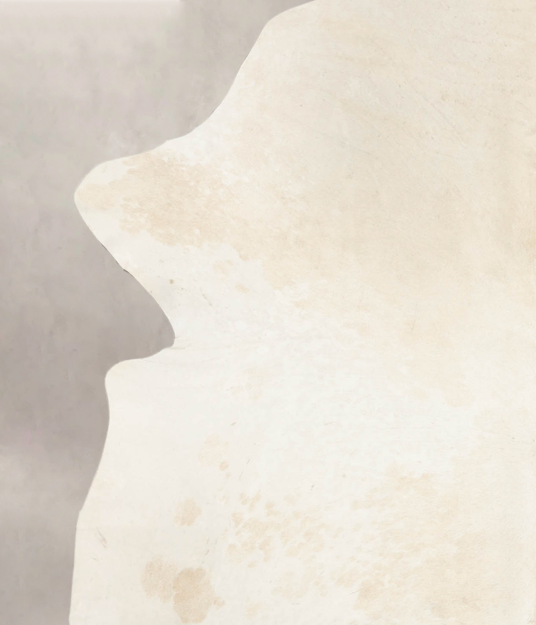 Beige and White XX-Large Brazilian Cowhide Rug 7'10"H x 6'6"W #B4688 b