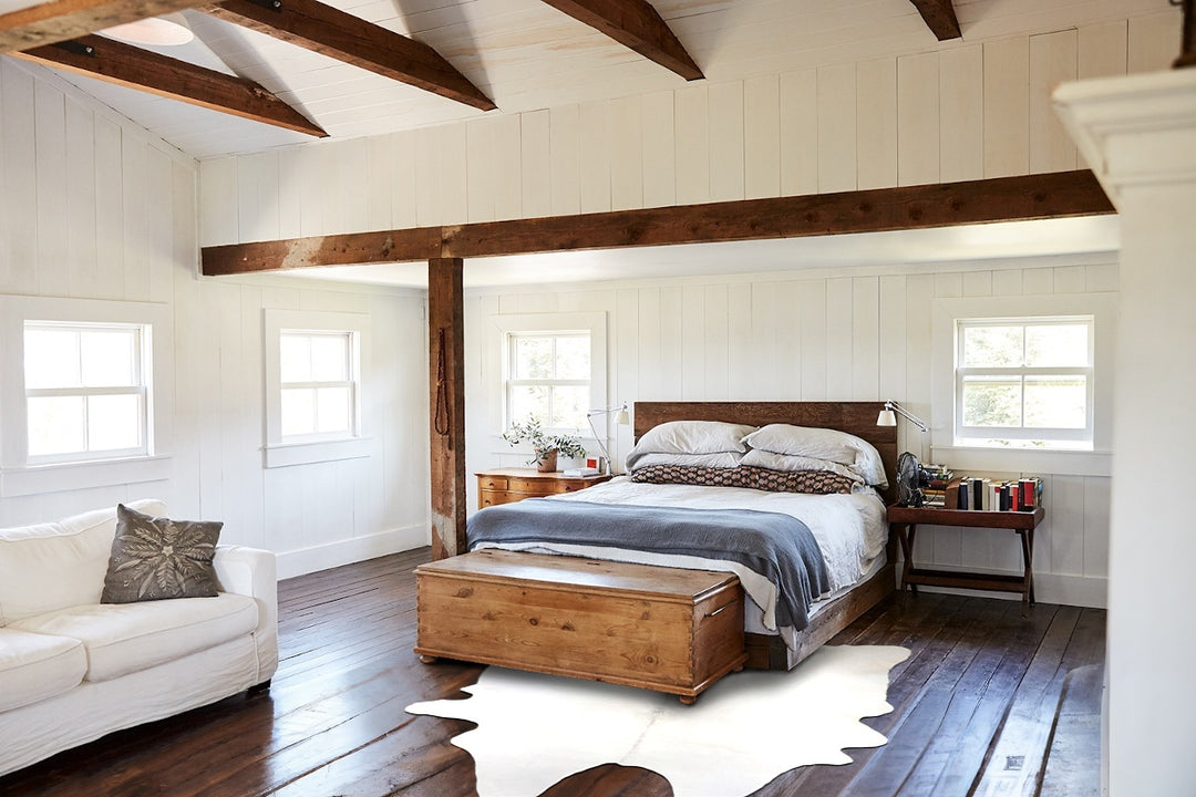 Light Grey XX-Large Brazilian Cowhide Rug 8'3"H x 7'3"W #B4758 by Huds