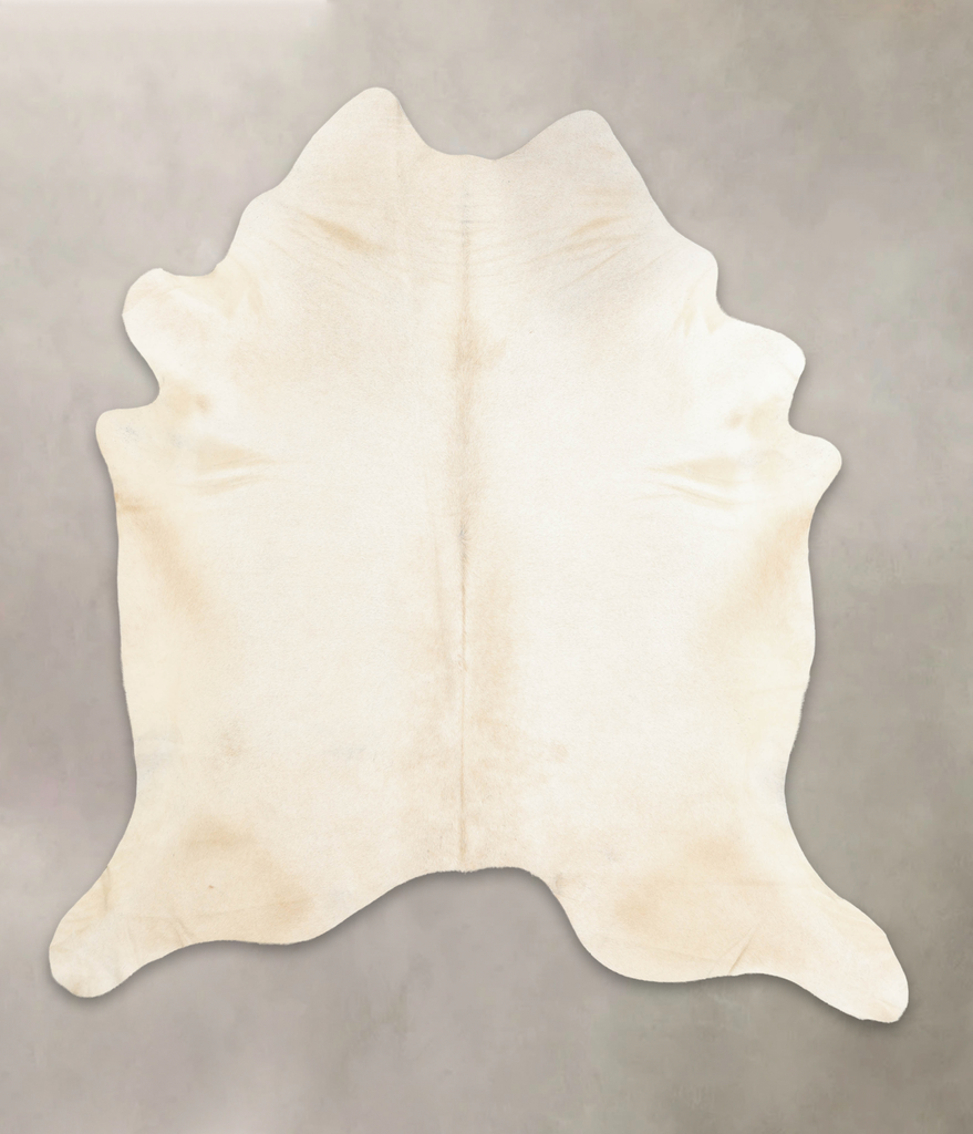 Ivory with Beige XX-Large Brazilian Cowhide Rug 8'5"H x 7'6"W #B4858 by Hudson Hides