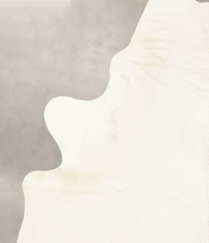 Ivory with Beige XX-Large Brazilian Cowhide Rug 8'7"H x 6'6"W #B4935 by Hudson Hides