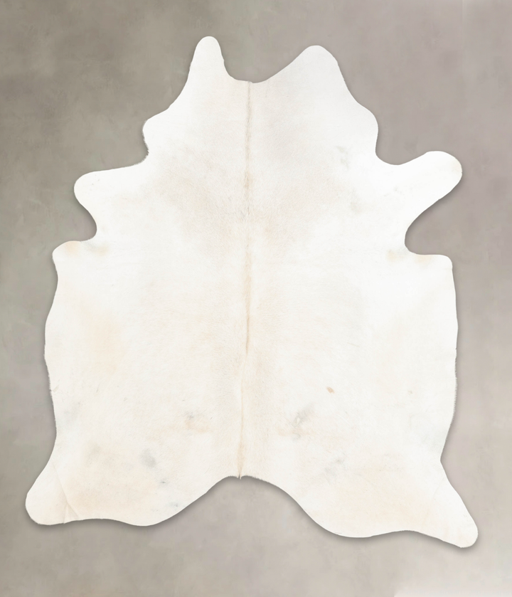Ivory with Beige XX-Large Brazilian Cowhide Rug 7'11"H x 6'10"W #B4965 by Hudson Hides