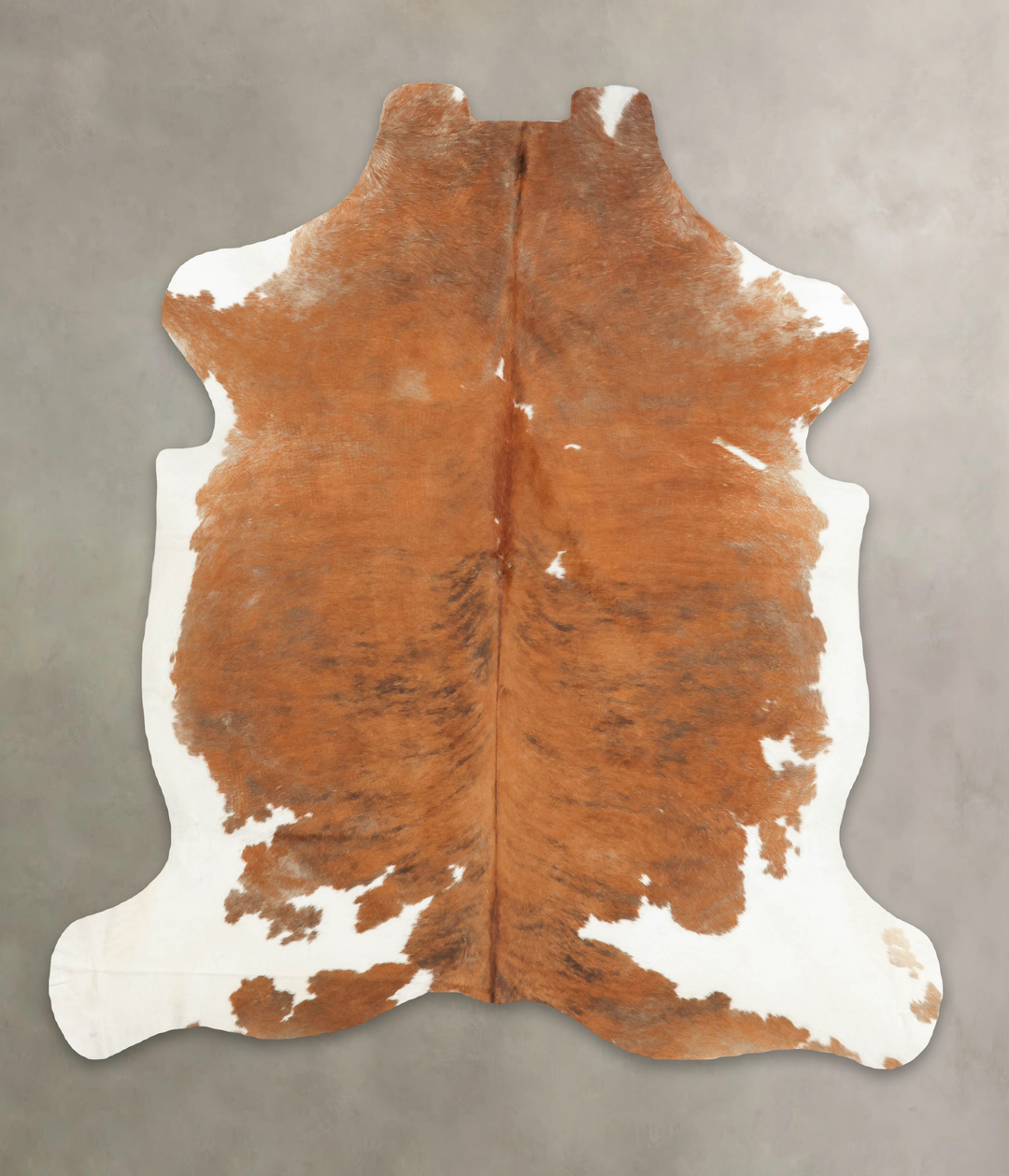 Brown and White X-Large European Cowhide Rug 7'5"H x 6'7"W #B5275 by H