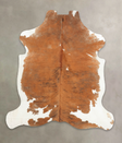 Brown and White X-Large European Cowhide Rug 7'5"H x 6'7"W #B5275 by Hudson Hides