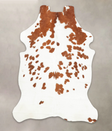 Brown and White Large European Cowhide Rug 6'7"H x 4'8"W #B5319 by Hudson Hides