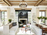 Brown and White Large European Cowhide Rug 6'7"H x 4'8"W #B5319 by Hudson Hides