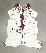 Tricolor X-Large European Cowhide Rug 6'9"H x 6'9"W #B5381 by Hudson Hides