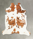 Tricolor X-Large European Cowhide Rug 6'7"H x 6'4"W #B5407 by Hudson Hides