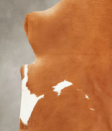 Brown and White X-Large European Cowhide Rug 7'6"H x 6'2"W #B5482 by Hudson Hides