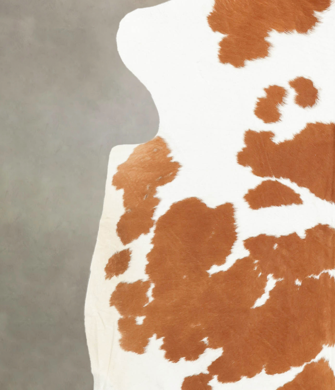 Brown and White X-Large European Cowhide Rug 6'10"H x 6'8"W #B5526 by 