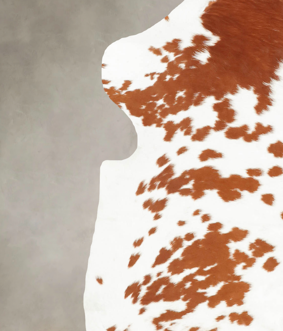 Brown and White X-Large European Cowhide Rug 6'9"H x 5'11"W #B5569 by 