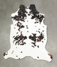 Tricolor X-Large European Cowhide Rug 7'1"H x 6'9"W #B5576 by Hudson Hides