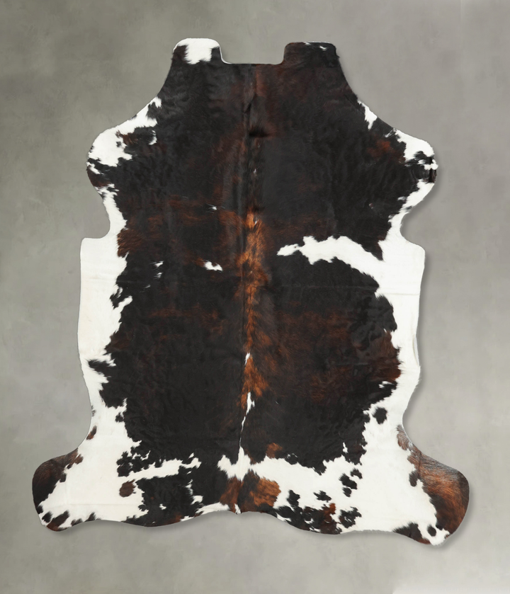 Tricolor Large European Cowhide Rug 6'8"H x 5'10"W #B5626 by Hudson Hides