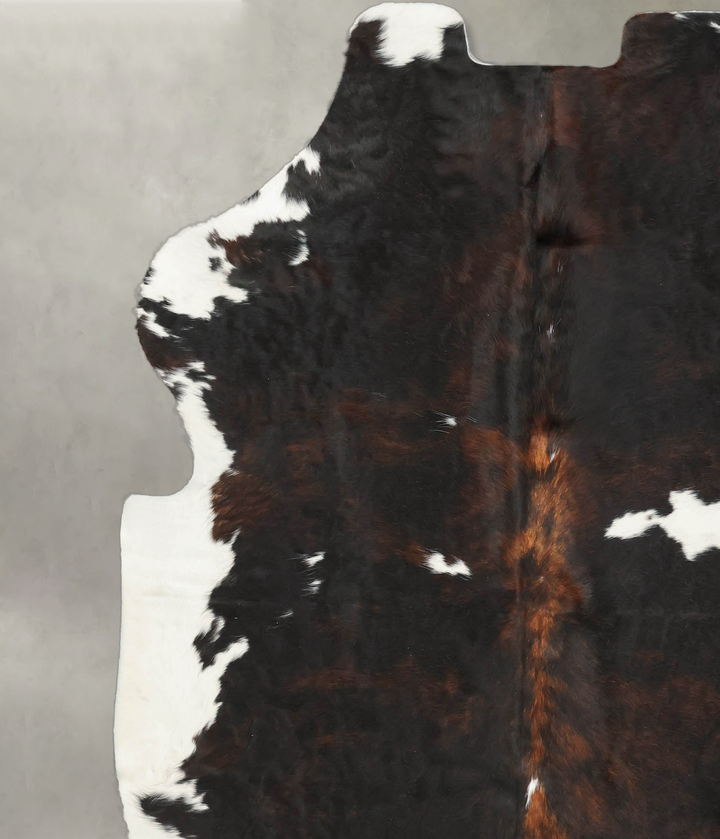 Tricolor Large European Cowhide Rug 6'8"H x 5'10"W #B5626 by Hudson Hides