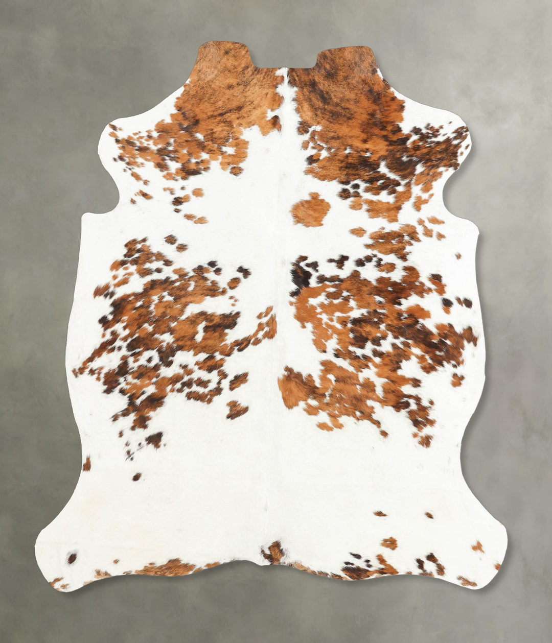 Tricolor Large European Cowhide Rug 6'8"H x 5'11"W #B5722 by Hudson Hi