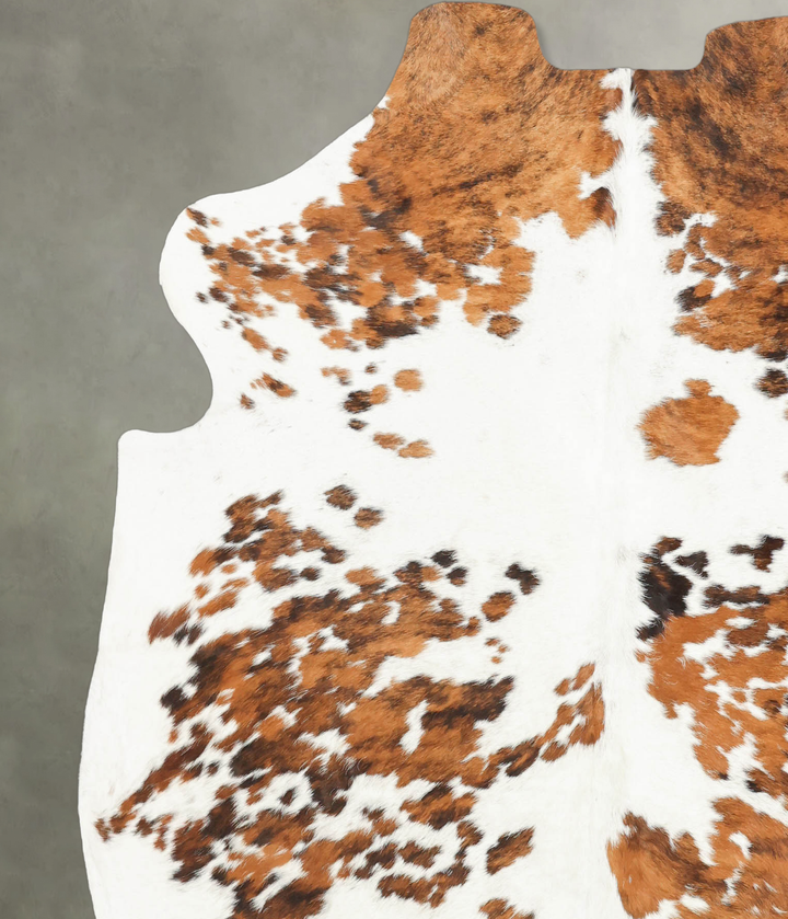 Tricolor Large European Cowhide Rug 6'8"H x 5'11"W #B5722 by Hudson Hides