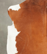 Brown and White X-Large European Cowhide Rug 7'3"H x 6'6"W #B5749 by Hudson Hides